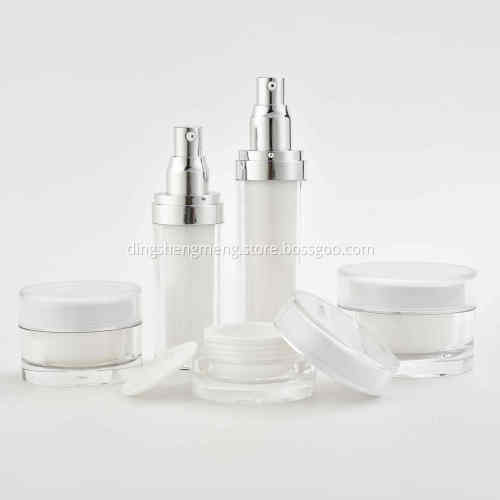 White Cosmetic Lotion Bottle Acrylic Plastic Bottle